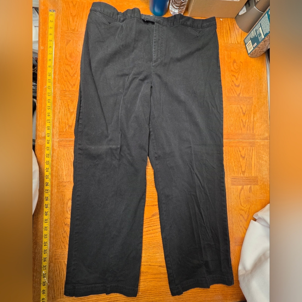 CJ Banks Black Chino Style Pants Plus Size 20W Stretch